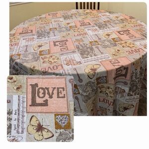 Rectangular Tablecloth Fabric 105x67 Love Hearts